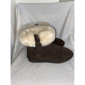Bearpaw Women's Sz 7 US Abby Snow Boots Brown Winter Ankle Bootie